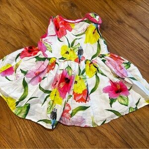 Ted Baker Baby Girl Pink Floral Sleeveless Tank Fancy Dress 3-6 Months